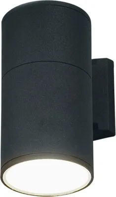 Imagen del producto de Aplique de pared moderno, exterior, color antracita, casquillo E27, altura: 21 cm, diámetro: 11 cm. Ideal para fachadas, balcones, casas y entradas. Incluye foco direccional