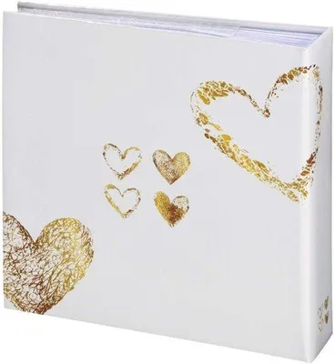 Produktbild von Fotobuch für 200 Bilder - Weiß/Gold - 100 Seiten - Familienalbum