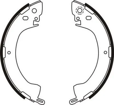Produktbild von ABE Bremsbackensatz Trommelbremse Hinten für MITSUBISHI L 200 / Triton Pickup (KAT, KBT) C05001ABE