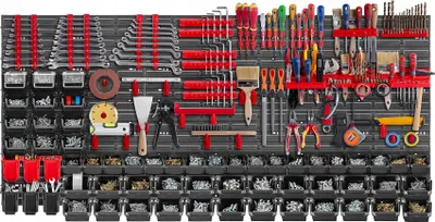 Obrázok produktu pre KADAX nástenná polica na náradie veľká, 174x78cm Úložný systém z robustného plastu