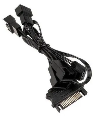 Produktbild von Kolink 1-4 PWM Lüfter Splitterkabel - 35 cm, 0,35 m, 4-pin PWM, 4 x 4-pin PWM + SATA, Weiblich, Männlich, Gerade