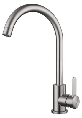 Produktbild von Edelstahl-Küchenarmatur mit Warm- und Kaltwasseranschluss