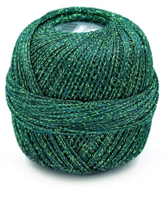 Produktbild von Gründ Glitter Garn uni 25g,110 m LL,85 % Viskose/15%met. Garn 8235 uni grün