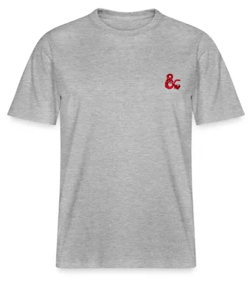 Produktbild von Spreadshirt Dungeons & Dragons Logo Als Stick-Design Relaxed Fit Uni T-Shirt, 3XL, Grau meliert