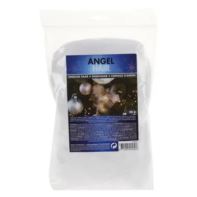 Produktbild von Weihnachtsdekoration aus weißem Kunststoff, 20 g, für den Weihnachtsbaum