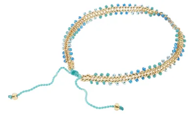 Produktbild von Glasperlen Fußkettchen, Ethno Fußband, Yoga Schmuck - Türkis, Fußketten & Bauchketten