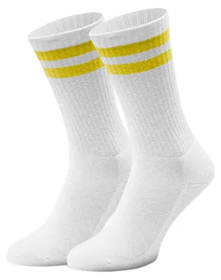 Productafbeelding van Mr. Socks - Sokken voor heren/dames, uni - Tennis LT3553 (maat 42 EU - 47 EU) (wit/geel)