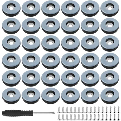 Productafbeelding van Vloerglijders Ø 22 mm, 36 stuks, meubelglijders met schroeven