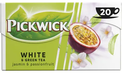 Produktbild von Pickwick Jasmin Passionfruit Witte & Groene Thee, 20 Zakjes, 30g