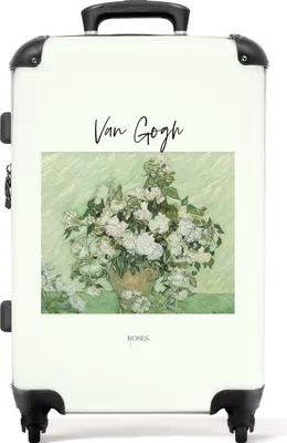 Produktbild von NoBoringSuitcases.com® Großer Koffer - Kunst - Van Gogh - Alte Meister - Stilleben - Grün - Kombinationsschloss TSA - Hartschalen Trolley 4 Rollen - 72 liter - Reisekoffer - 66 cmKoffer Mittelgroß 67x43x25 cm, 72L,