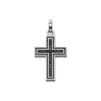 Image de Thomas Sabo PE530-051-11 Pendentif croix noire pavé argent sterling