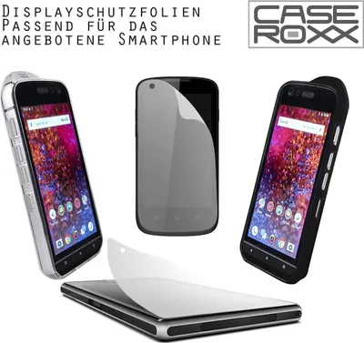Produktbild von caseroxx Schutz-Hülle TPU-Hülle kompatibel mit Gigaset GX4 / GX4 Pro, Gummi Handy Tasche blau Displayschutzfolie