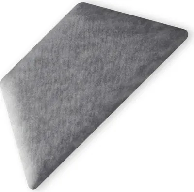 Produktbild von TAPHICEROS Halb Hex Wandpaneel Polsterpaneel, 30x15 cm, Oben/Unter, 1stk,  ALOVA 85, Hellgrau, Wandkissen Halb Hexagon Wandpolster Kopfteil für Bett Gepolstert Polsterplatte