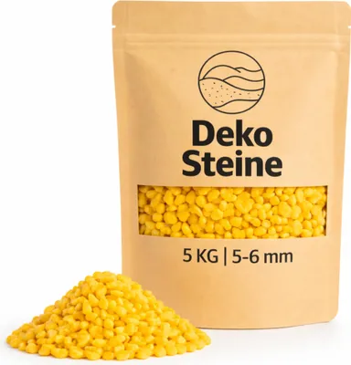 Produktbild von Deko-Steine 5 KG gelb Ø 5-8 mm Vasen Glas-Füllung Streudeko