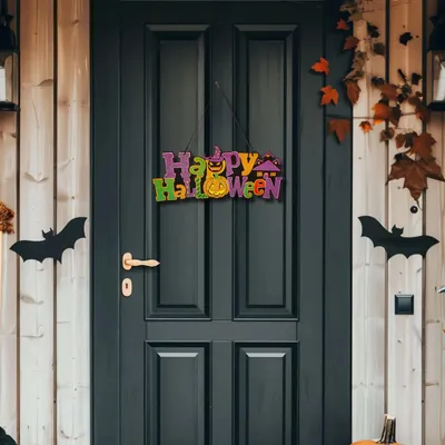 Immagine prodotto di Decorazione per Halloween - "Buon Halloween" - da appendere - 42,5 x 18 cm