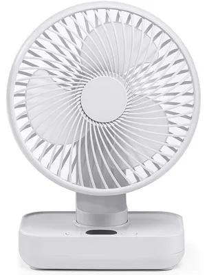 Produktbild von Oszillierender Tischventilator mit 4000 mAh Akku, 4 Geschwindigkeiten, LED-Display und USB-C Anschluss