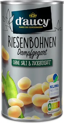 Produktbild von d'aucy Weiße Riesenbohnen 285g – Natürliche Vielfalt, Ohne Salz & Zuckerzusatz