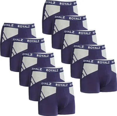 Produktbild von ROYALZ Unterhosen Herren Boxershorts 10er Pack sportlich-modernes Sportiv Design, 10er Set (95% Baumwolle / 5% Elasthan)