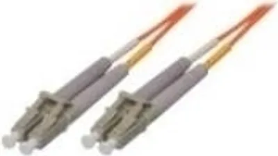 Image de Câble de raccordement pour fibre optique, 50/125 µm, fibre OM2, LC duplex mâle/femelle, orange, 10.0 m (85310)