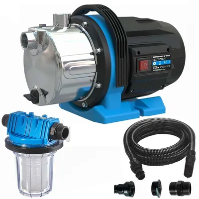 Produktbild von Güde Gartenpumpe GP 1045 E 1000 W, 4500 l/h, Wasserfilter Saugschlauch