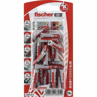 Produktbild von Fischer Dübel Duopower 6.0 x 30 mm - 28 Stück