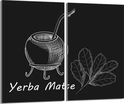Produktbild von Herdabdeckplatten 2 teilig 30x52 Glaskeramikkochfeld Abdeckung Glas, Yerba Schwarz