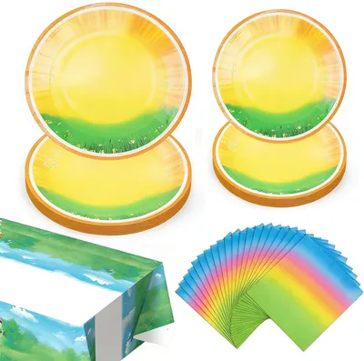 Geburtstagsparty-Set, 53 Teile, Papier, 23x23x2 cm