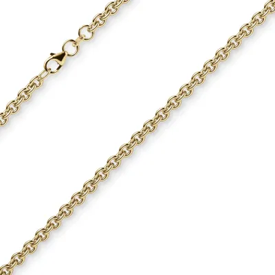 Produktbild von 4mm Rund-Ankerkette Kette Collier Halskette 750 Gold Gelbgold 60cm Halsschmuck