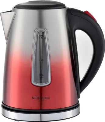 Produktbild von Michelino Edelstahl 1,7 L Wasserkocher LED Beleuchtung, rot
