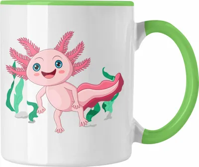 Produktbild von Trendation - Axolotl Tasse Geschenk für Schwanzlurch-Liebhaber Süß (Grün)