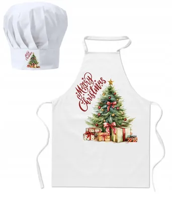 Produktbild von HaftNadruk Küchenschürze Kochmützen Set Weihnachten Kochset