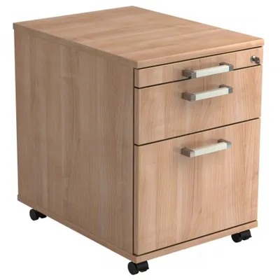 Produktbild von SIGNA AC20 CE - Rollcontainer Nussbaum mit Hängeregistratur Chromgriff Metall