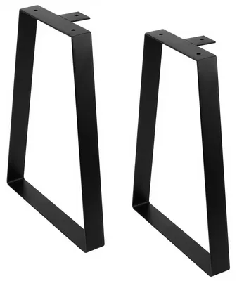 Productafbeelding van Set van 2 trapeziumvormige metalen tafelpoten, 40x28 cm, voor zelfgemaakte meubels
