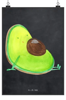 Produktbild von Mr. & Mrs. Panda Bild Avocado Schwangerschaft DIN A0 - Kreidetafel - Geschenk, Kunstdruck, drucke, Liebe, Wandbild, Schwanger, wanddeko, Baby, Wanddekoration