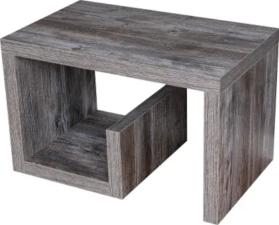 Produktbild von Couchtisch Gustav Altholz Shabby Chic Vintage 59x36x36cm Holz Schwarz Beistelltisch Keine Montage Fest Verleimt Wohnzimmertisch