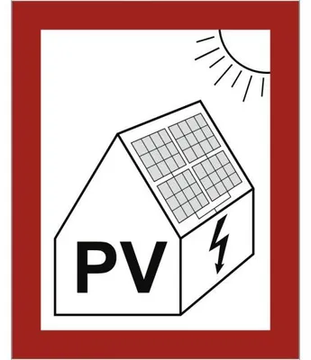 Produktbild von Dreifke® Aufkleber Hinweis auf eine PV-Anlage (Photovoltaikanlage), Folie, 10...