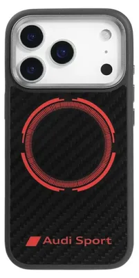 Produktbild von Audi RSQ Carbon Fiber Apple iPhone 17 Pro Max MagSafe Hülle Schwarz