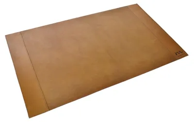 Schreibtischunterlage aus Leder 65x45 cm Cognac