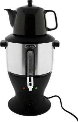 Produktbild von Mulex Teekocher 1800 W - 4 L Wasserbehälter & 1,5 L Porzellan-Teekanne, Schwarz