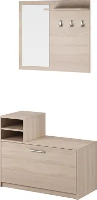 Obrázek produktu pro Nábytek24 Věšák Luna Předsíňový sprchový kout Panel na oblečení Věšák do předsíně Nábytek do předsíně dub Sonoma