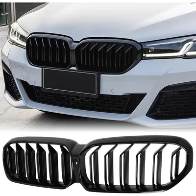 Produktbild von Doppelte Nieren-Kühlergrills für BMW 5er G30/G31 LCI (Facelift) G30/G31/G38 2020–2023, Schwarz Hochglanzlack