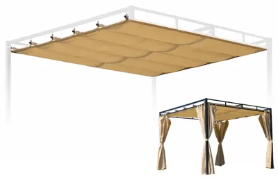 Produktbild von Ersatzdach für Flachdach Pergola Firenze 3x3m Pergoladach Bezug Sand
