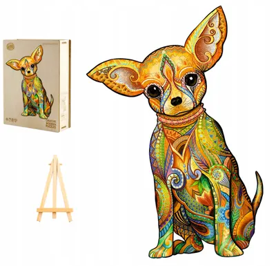 Produktbild von Pasjo24 Chihuahua Holzpuzzle Groß 221 Teile Holzkiste