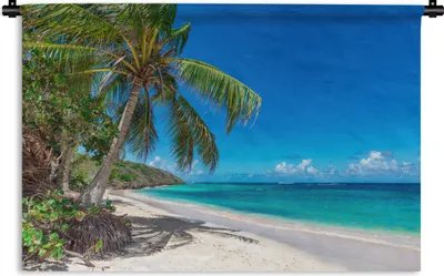 Produktbild von MuchoWow® Wandteppich Wandbehang Strand - Meer - Tropisch 60x40 cm Tapisserie Dekoration Wandtuch - Wanddekorationen