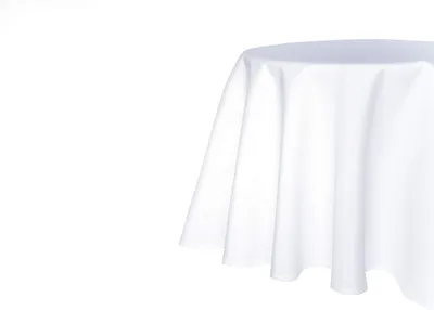 Produktbild von Tischdecke mit Lotuseffekt Leinenoptik wasserabweißend abwaschbar 140 cm rund - Weiß