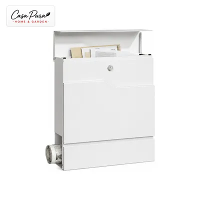 Produktbild von Briefkasten Claude Wandbriefkasten mit Zeitungsfach abschließbar Weiß