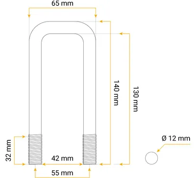 Produktbild von Klemmhalterbefestigung M12 95/62/95 Für Pkw-Anhänger