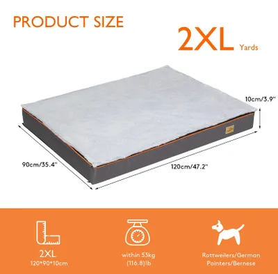Imagen del producto de Cama para perros - Cama ortopédica para perros - Fabricada con un cojín de espuma gruesa - Cama acolchada para mascotas