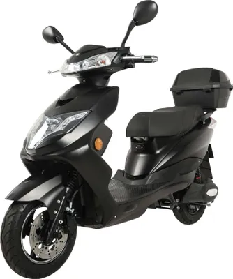 Produktbild von Elektroroller “EAGLE”, 2000 Watt, 60 km Reichweite, 45 km/h, Elektro-Roller, E-Roller mit Straßenzulassung, E-Mofa, Blei-Gel-Akku, Produktvideo, Schwarz
