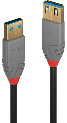 Obrázek produktu pro Lindy 36763, 3 m, USB A, USB A, USB 3.2 Gen 1 (3.1 Gen 1), 5 Gbit/s, Černá